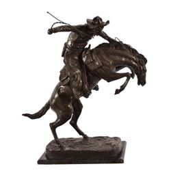 Large Remington Bronc Buster Bronze