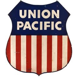 1950's Union Pacific Railroad Aluminum Sign