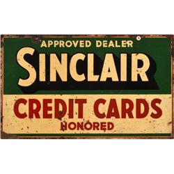 Sinclair Credit Card Porcelain Sign