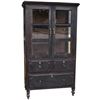 Image 1 : Glass Front Cupboard W/ Three Drawers
