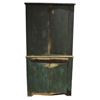 Image 1 : Deep Green Painted Heart Pine Cupboard