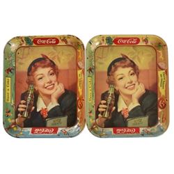 Coca-Cola Tin Serving Trays (2)