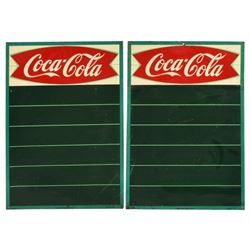 Coca-Cola Tin Menu Board Signs (2)