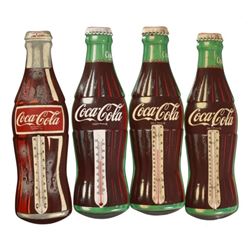 Coca-Cola Tin Bottle Thermometers (4)
