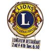 Image 1 : Lions Club Double Sided Hanging Porcelain Sign