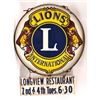 Image 2 : Lions Club Double Sided Hanging Porcelain Sign