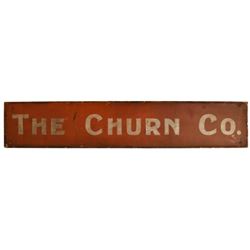 The Churn Co. Painted Wood Sign