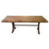 Image 1 : Hearty Plank Top Dining Table W/ Cast Iron Base