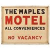 Image 1 : The Maples Motel No Vacancy Tin Sign Framed