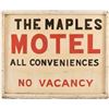 Image 2 : The Maples Motel No Vacancy Tin Sign Framed