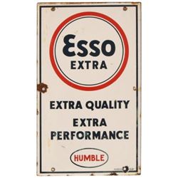 Esso Extra Humble Gas Pump Porcelain Sign