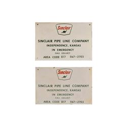 Sinclair Lease Porcelain Signs (2)