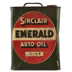 Sinclair Emerald 2 Gallon Auto Oil Can