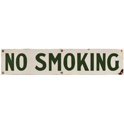 No Smoking Porcelain Sign