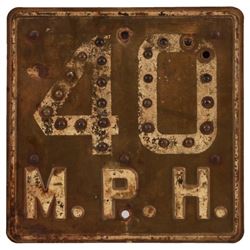 40 Mph Speed Limit Reflector Road Sign