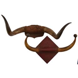 Pair of Horn Hat Racks