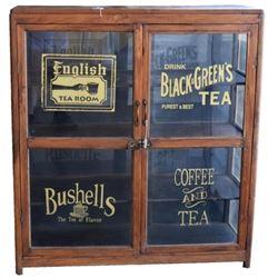 English Tea Room Advertising Cupboard