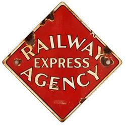 Railway Express Agency Porcelain Sign