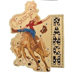 Cowgirl Ranch Light-Up Sign