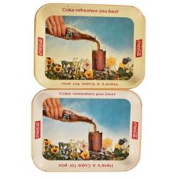 Coca-Cola Tin Serving Trays (2)