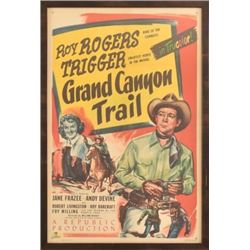 Original Roy Rogers  Grand Canyon Trail  Poster