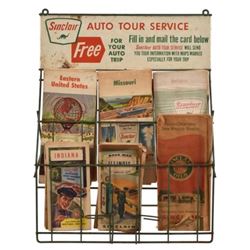 Sinclair Maps Display Rack Full Of Vintage Maps