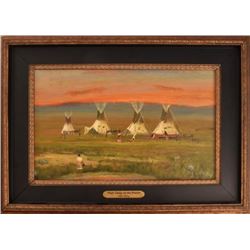 Bill Mittag "Their Camp on The Prairie" Painting