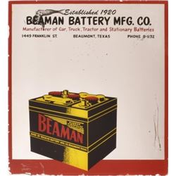 Beaman Batteries Automotive Advertising Mirror