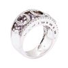 Image 4 : 2.35 ctw Pink Sapphire And Diamond Band - 18KT White Gold