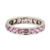 Image 1 : 3.00 ctw Pink Sapphire Eternity Ring - 14KT White Gold