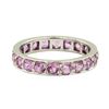Image 2 : 3.00 ctw Pink Sapphire Eternity Ring - 14KT White Gold