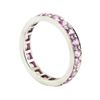 Image 4 : 3.00 ctw Pink Sapphire Eternity Ring - 14KT White Gold