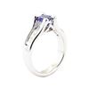 Image 4 : 1.28 ctw Sapphire And Diamond Ring - 14KT White Gold