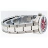 Image 5 : Rolex Ladies Stainless Steel Red Vignette Diamond Quickset Datejust Wristwatch W