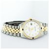 Image 4 : Rolex Mens 2 Tone 14K White Diamond & Sapphire Datejust Wriswatch