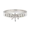 Image 2 : 0.25 ctw Diamond Semi-Mount Ring - 14KT White Gold