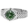 Image 8 : Rolex Mens Stainless Steel Green Diamond Lugs & Emerald Datejust Wristwatch