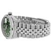 Image 9 : Rolex Mens Stainless Steel Green Diamond Lugs & Emerald Datejust Wristwatch