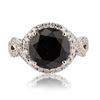 Image 1 : 6.33 ctw Fancy Black Diamond and 0.72 ctw Diamond 14K White Gold Ring