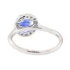 Image 3 : 0.96 ctw Sapphire and Diamond Ring - 14KT White Gold