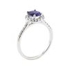 Image 4 : 0.96 ctw Sapphire and Diamond Ring - 14KT White Gold