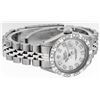 Image 3 : Rolex Ladies Stainless Steel Silver Pyramid Diamond Datejust Wristwatch