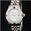 Image 1 : Rolex Ladies Stainless Steel Ice Blue Diamond & Sapphire Datejust Wristwatch