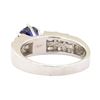 Image 3 : 2.16 ctw Blue Sapphire And Diamond Ring - 14KT White Gold