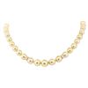 Image 1 : 0.80 ctw Diamond and South Sea Pearl Necklace - 14KT Yellow Gold