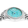 Image 4 : Rolex Mens Stainless Steel Blue Diamond 36MM Datejust Wristwatch