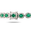 Image 2 : 7.64 ctw Emerald and 2.63 ctw Diamond 14K White Gold Bracelet
