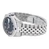 Image 5 : Rolex Mens Stainless Steel Black Roman Diamond & Sapphire Datejust Wristwatch Wi