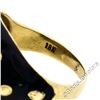 Image 7 : Vintage 18kt Yellow Gold Black Enamel Raised Dot Wide Domed Cocktail Ring