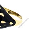 Image 8 : Vintage 18kt Yellow Gold Black Enamel Raised Dot Wide Domed Cocktail Ring
